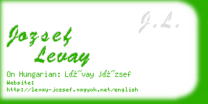 jozsef levay business card